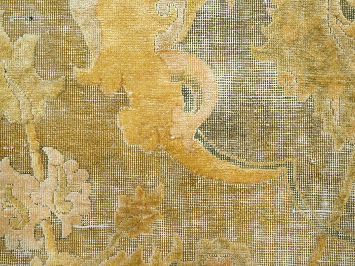 8'11" x 12'3" New Hand Knotted Yellow Silk Rectangle Oriental Rug - MOA10275893