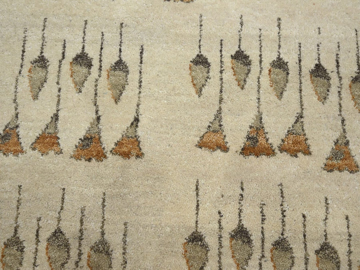 9'1" x 12'4" New Hand Knotted Brown Wool Rectangle Oriental Rug - MOA10275894