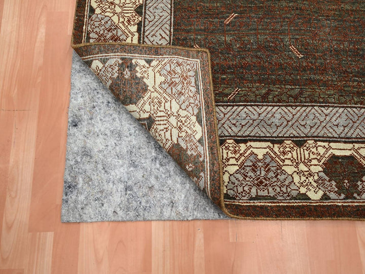 5'2" x 7'3" New Hand Knotted Brown Wool Rectangle Oriental Rug - MOA10275896