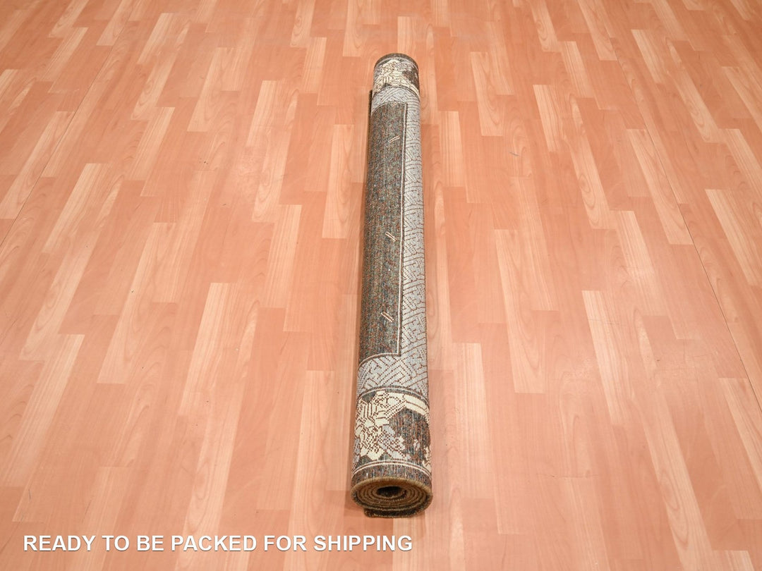 5'2" x 7'3" New Hand Knotted Brown Wool Rectangle Oriental Rug - MOA10275896