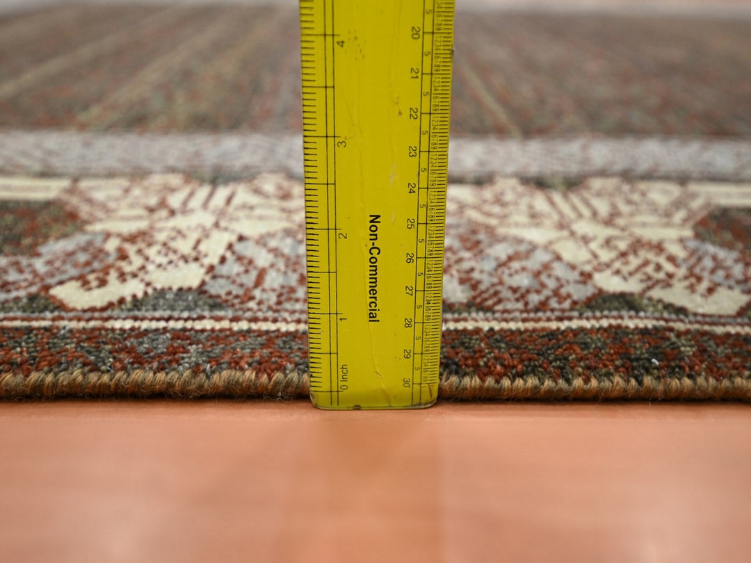5'2" x 7'3" New Hand Knotted Brown Wool Rectangle Oriental Rug - MOA10275896