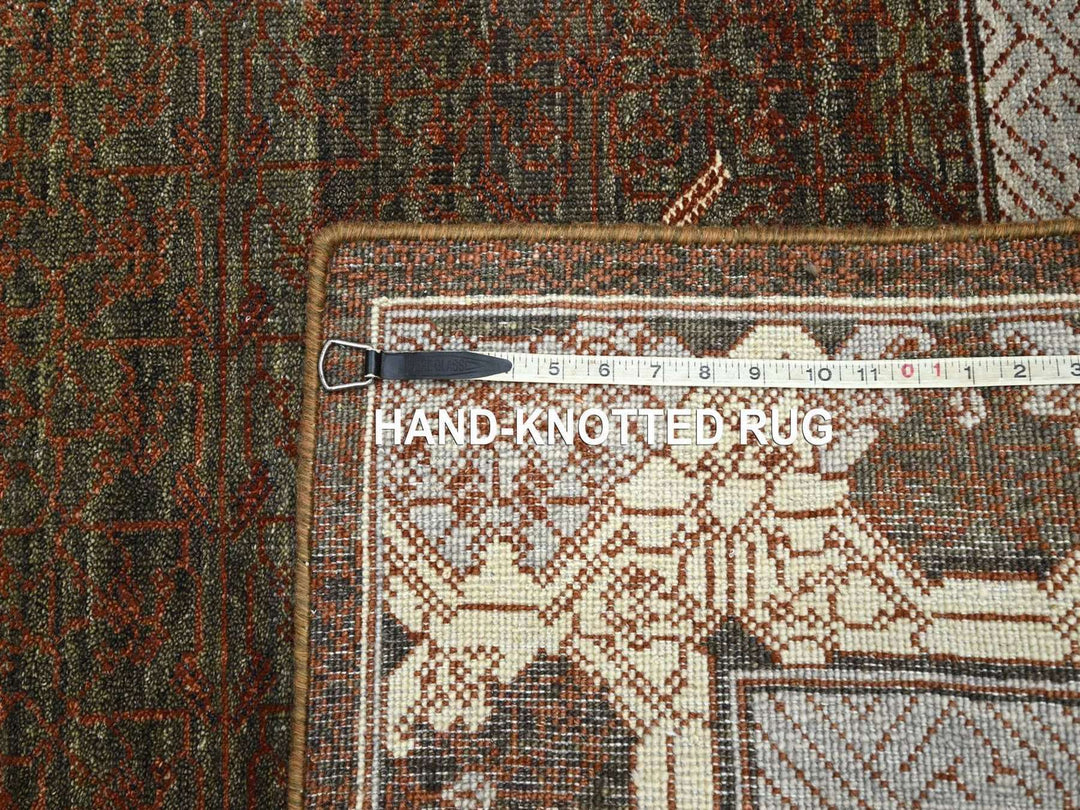 5'2" x 7'3" New Hand Knotted Brown Wool Rectangle Oriental Rug - MOA10275896