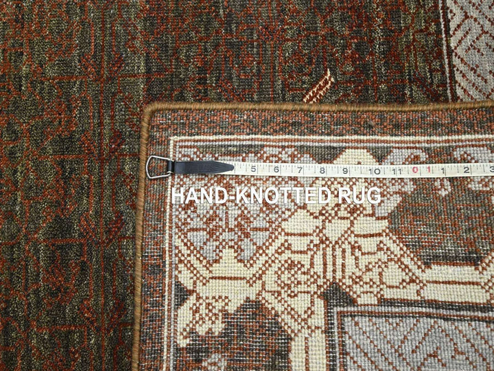 5'2" x 7'3" New Hand Knotted Brown Wool Rectangle Oriental Rug - MOA10275896