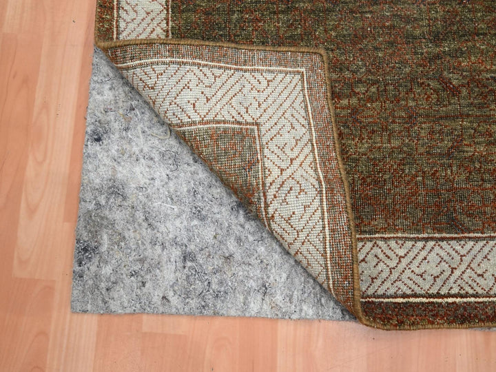 3'2" x 5'2" New Hand Knotted Brown Wool Rectangle Oriental Rug - MOA10275897