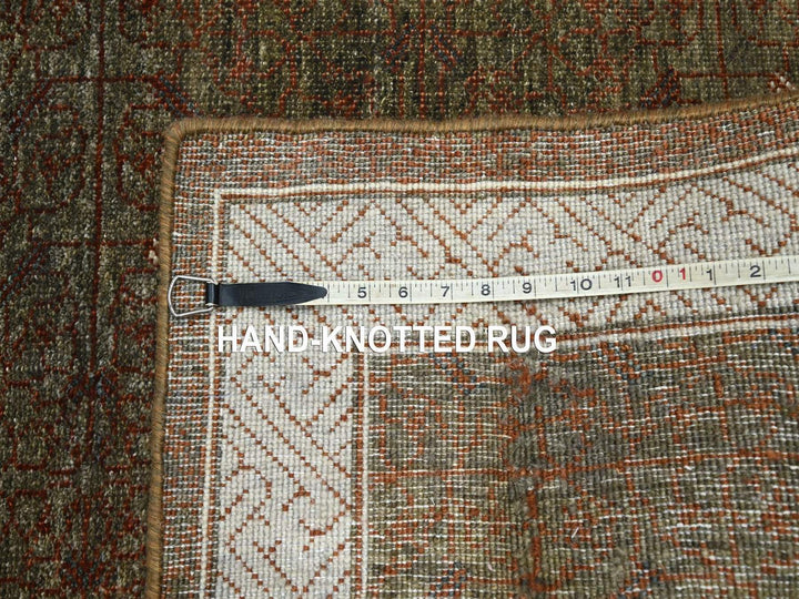 3'2" x 5'2" New Hand Knotted Brown Wool Rectangle Oriental Rug - MOA10275897