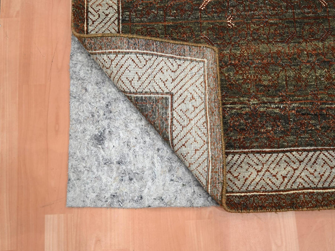 3'2" x 5'2" New Hand Knotted Brown Wool Rectangle Oriental Rug - MOA10275898