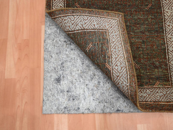 2'7" x 8'2" New Hand Knotted Brown Wool Runner Oriental Rug - MOA10275899
