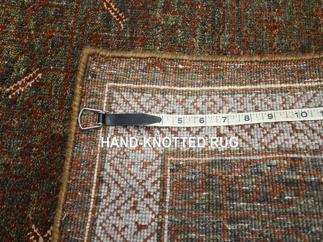 2'7" x 8'2" New Hand Knotted Brown Wool Runner Oriental Rug - MOA10275899