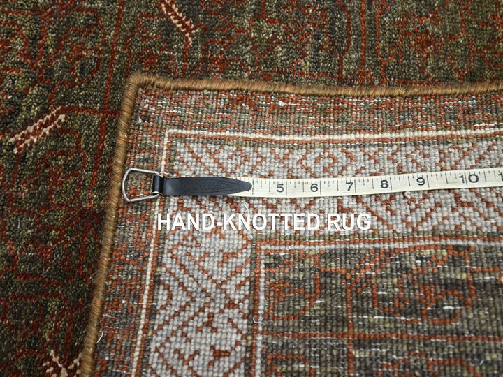 2'7" x 8'2" New Hand Knotted Brown Wool Runner Oriental Rug - MOA10275899