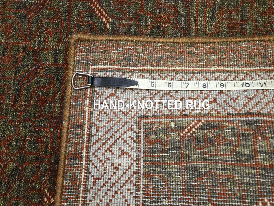 2'7" x 8'2" New Hand Knotted Brown Wool Runner Oriental Rug - MOA10275900