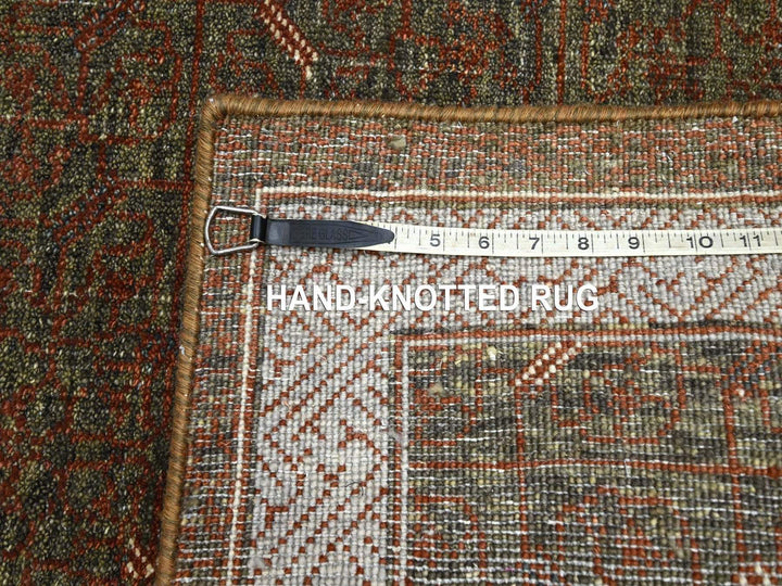 2'7" x 8'2" New Hand Knotted Brown Wool Runner Oriental Rug - MOA10275900