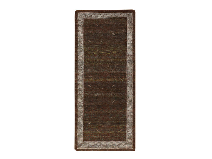 2'6" x 6'0" New Hand Knotted Brown Wool Runner Oriental Rug - MOA10275901