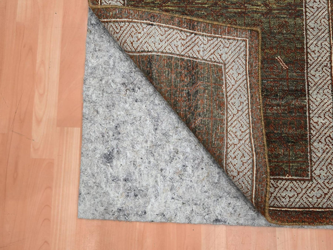 2'6" x 6'0" New Hand Knotted Brown Wool Runner Oriental Rug - MOA10275901