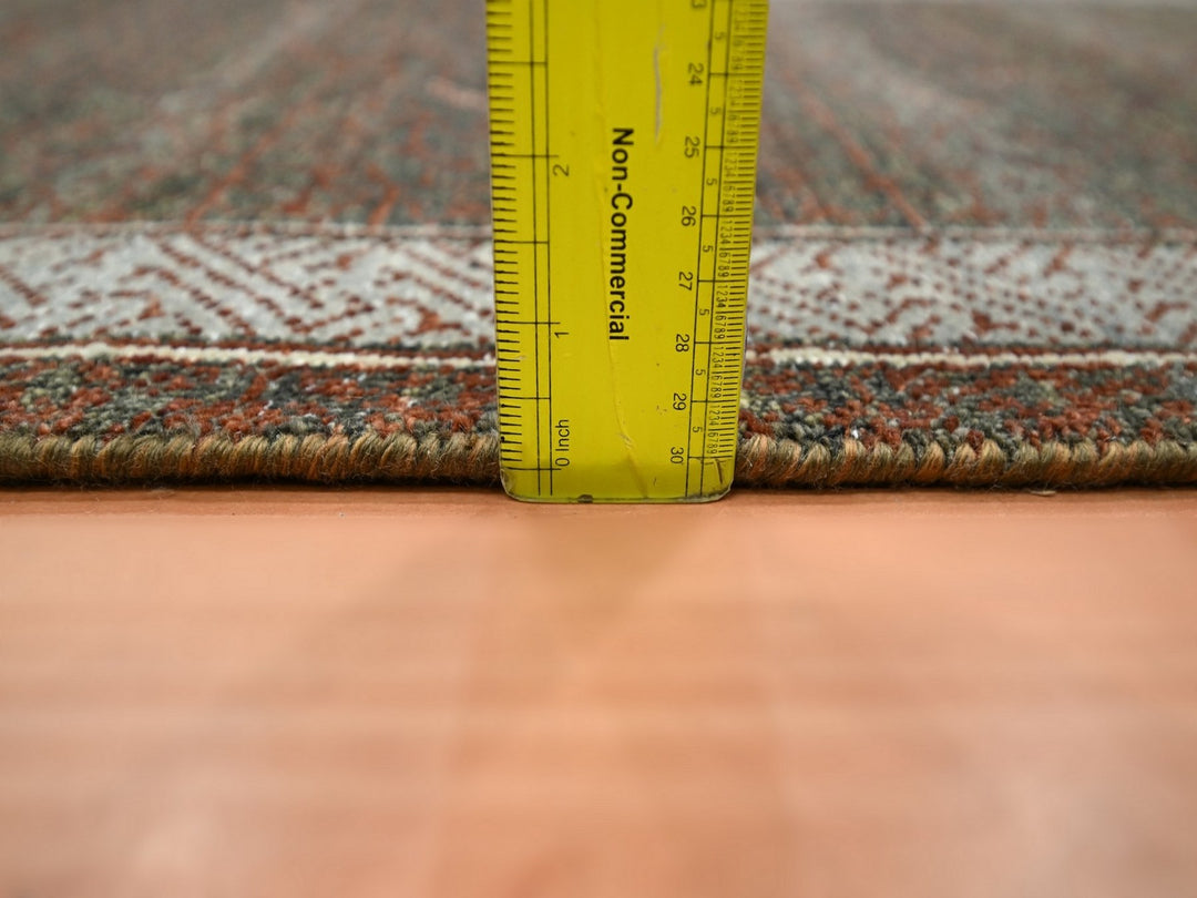 2'6" x 6'0" New Hand Knotted Brown Wool Runner Oriental Rug - MOA10275901