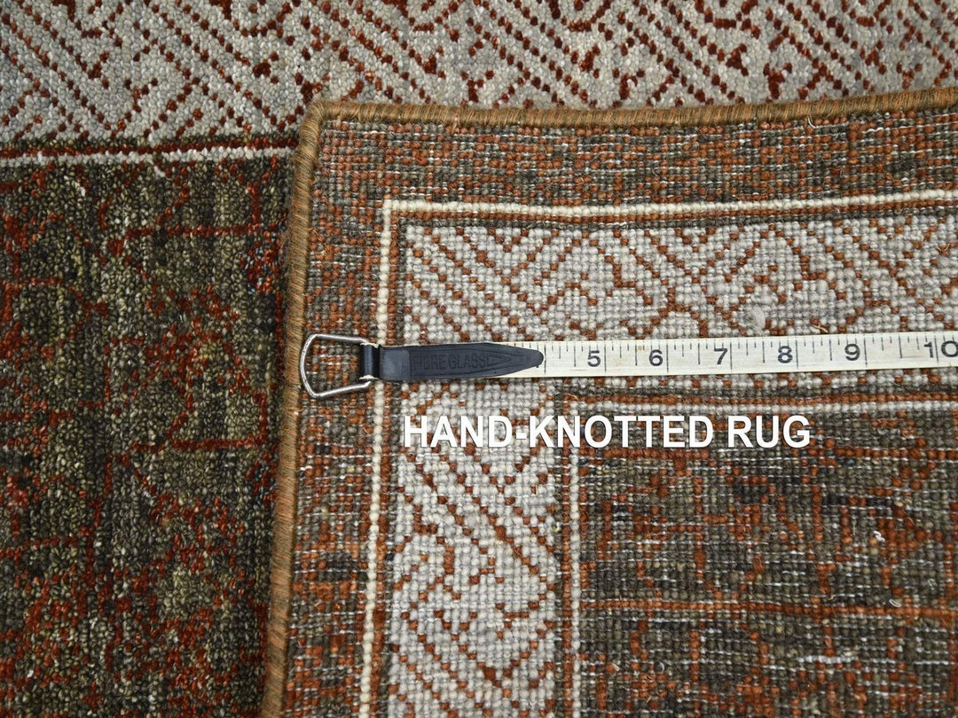 2'0" x 3'2" New Hand Knotted Brown Wool Rectangle Oriental Rug - MOA10275903