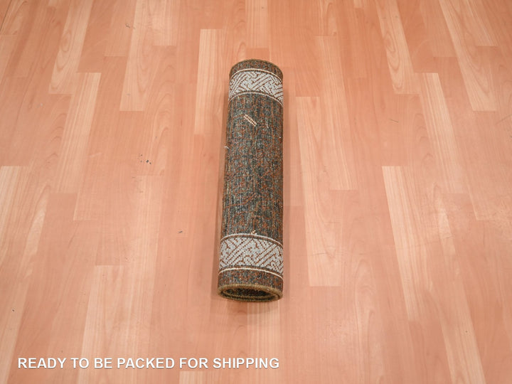 2'0" x 3'2" New Hand Knotted Brown Wool Rectangle Oriental Rug - MOA10275903