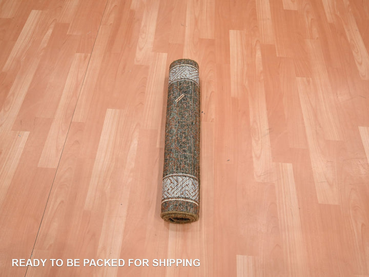 2'0" x 3'2" New Hand Knotted Brown Wool Rectangle Oriental Rug - MOA10275904