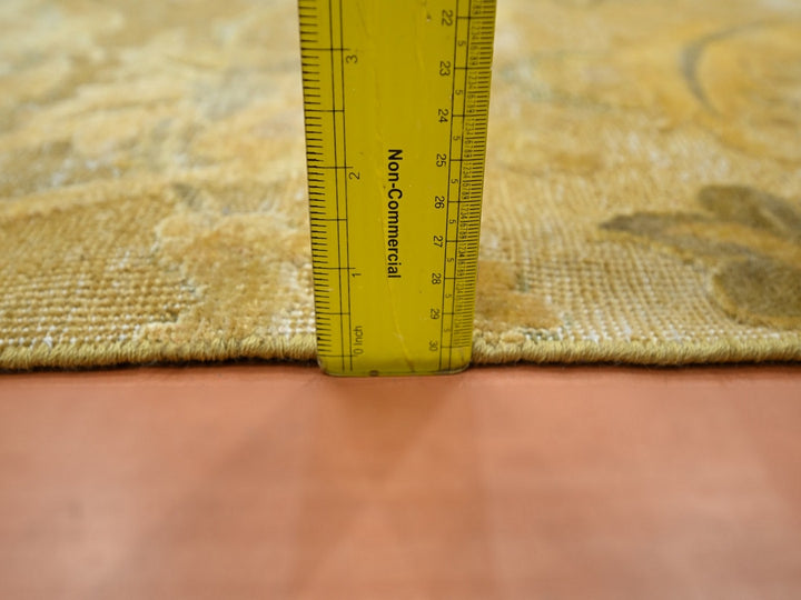 2'0" x 3'0" New Hand Knotted Yellow Silk Rectangle Oriental Rug - MOA10275911