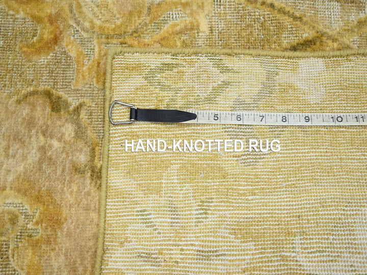 2'0" x 3'0" New Hand Knotted Yellow Silk Rectangle Oriental Rug - MOA10275911