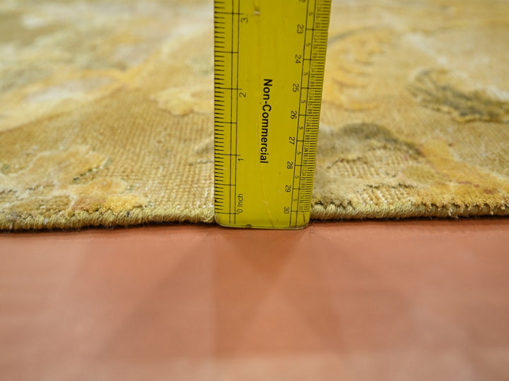 2'0" x 3'0" New Hand Knotted Yellow Silk Rectangle Oriental Rug - MOA10275912