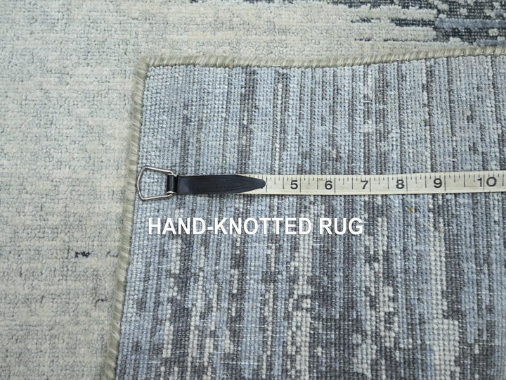 2'0" x 3'0" New Hand Knotted Grey Wool Rectangle Oriental Rug - MOA10275917