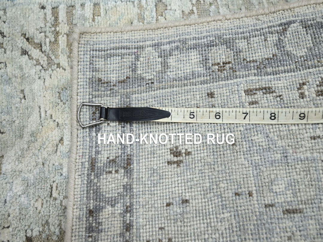 2'0" x 3'0" New Hand Knotted Grey Silk Rectangle Oriental Rug - MOA10275918