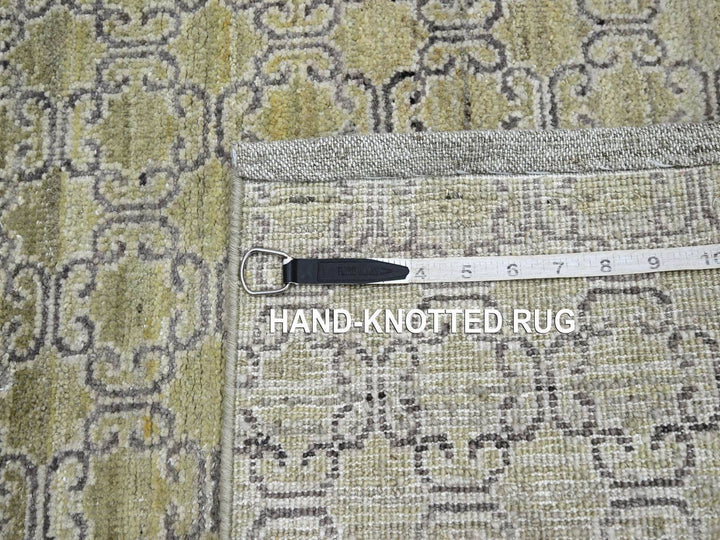 2'0" x 3'0" New Hand Knotted Green Silk Rectangle Oriental Rug - MOA10275922