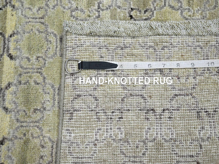 2'0" x 3'0" New Hand Knotted Green Silk Rectangle Oriental Rug - MOA10275923