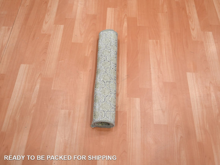 2'0" x 3'0" New Hand Knotted Green Silk Rectangle Oriental Rug - MOA10275923