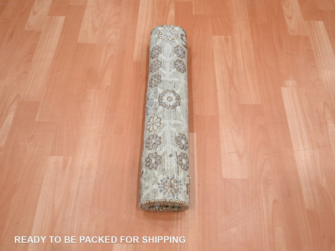 2'0" x 3'0" New Hand Knotted Beige Wool Rectangle Oriental Rug - MOA10275924