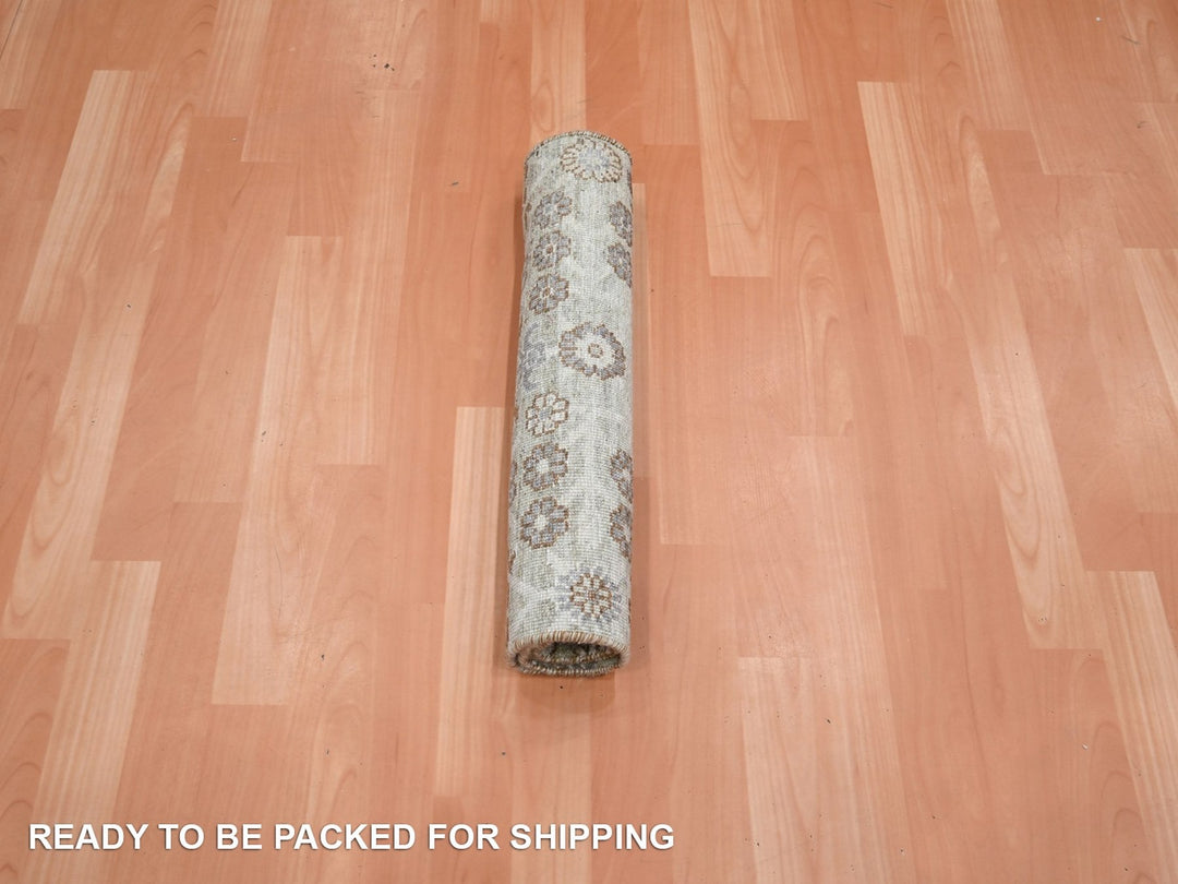 2'0" x 3'0" New Hand Knotted Beige Wool Rectangle Oriental Rug - MOA10275925
