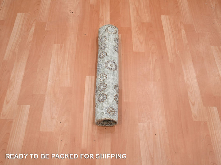 2'0" x 3'0" New Hand Knotted Beige Wool Rectangle Oriental Rug - MOA10275925