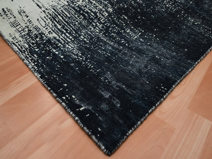 11'9" x 15'0" New Hand Knotted Black Wool Rectangle Oriental Rug - MOA10275927