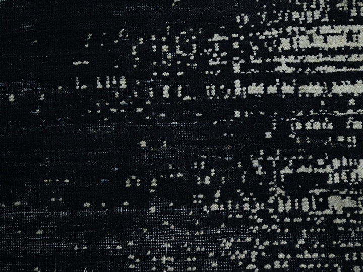 11'9" x 15'0" New Hand Knotted Black Wool Rectangle Oriental Rug - MOA10275927