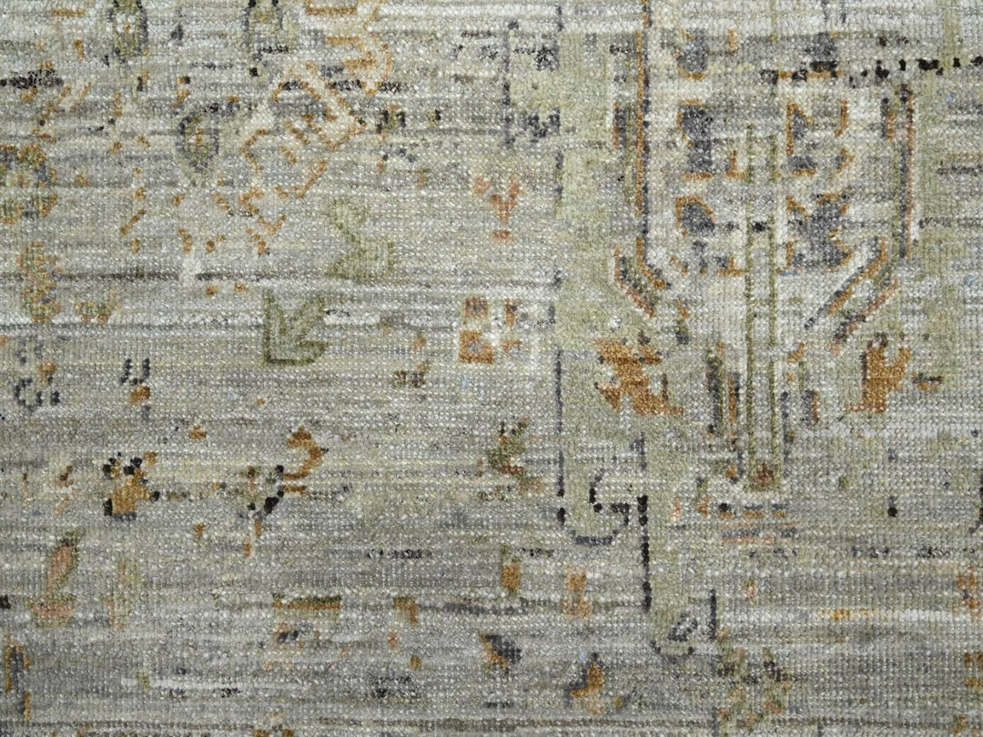 8'11" x 11'11" New Hand Knotted Beige Wool Rectangle Oriental Rug - MOA10275928