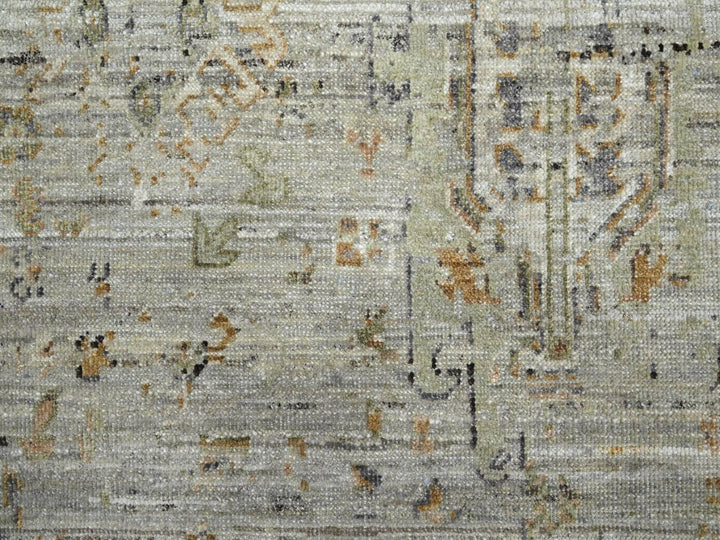 8'11" x 11'11" New Hand Knotted Beige Wool Rectangle Oriental Rug - MOA10275928