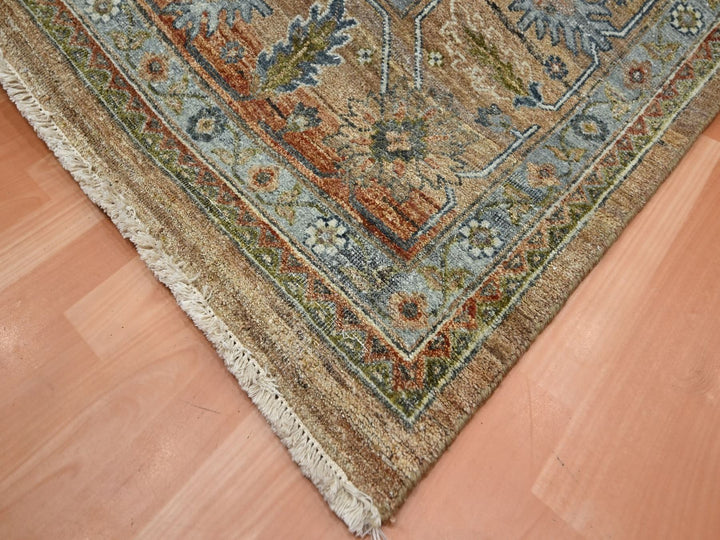 9'11" x 13'8" New Hand Knotted Orange Wool Rectangle Oriental Rug - MOA10275935