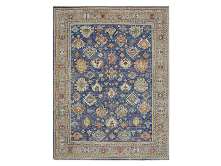 10'0" x 13'4" New Hand Knotted Blue Wool Rectangle Oriental Rug - MOA10275936