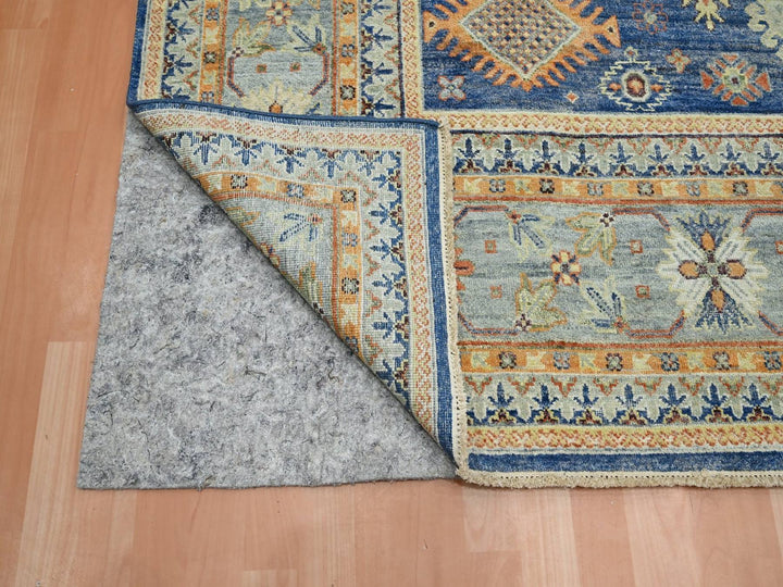 10'0" x 13'4" New Hand Knotted Blue Wool Rectangle Oriental Rug - MOA10275936