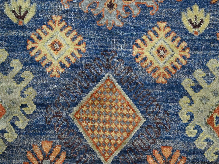 10'0" x 13'4" New Hand Knotted Blue Wool Rectangle Oriental Rug - MOA10275936