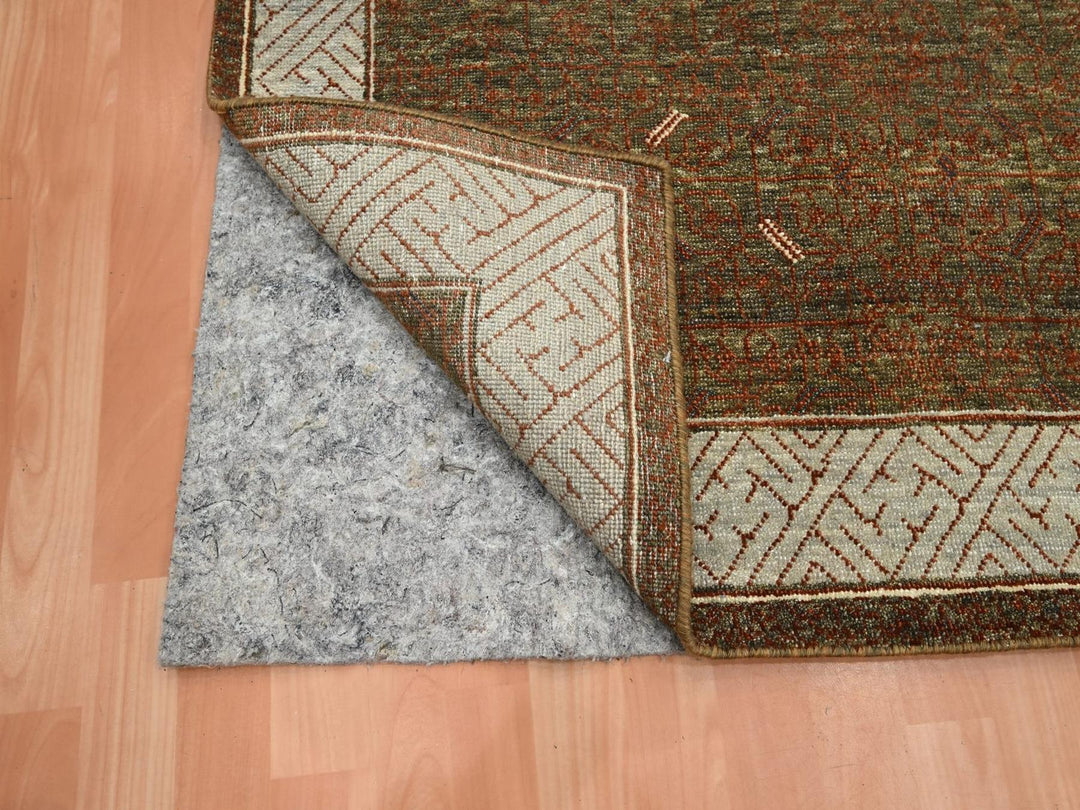 4'0" x 6'3" New Hand Knotted Brown Wool Rectangle Oriental Rug - MOA10275942