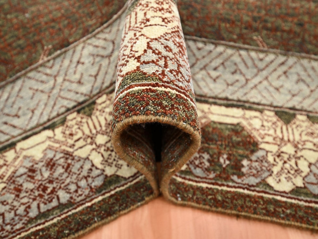 6'0" x 9'1" New Hand Knotted Brown Wool Rectangle Oriental Rug - MOA10275943