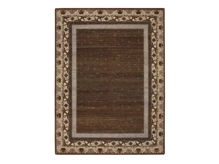 9'0" x 12'2" New Hand Knotted Brown Wool Rectangle Oriental Rug - MOA10275945