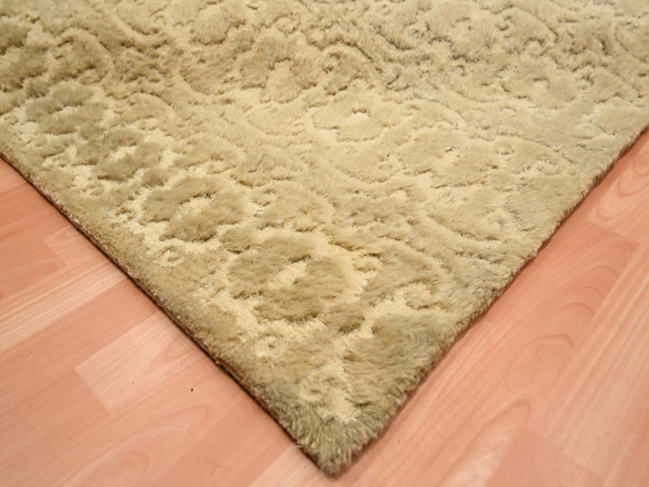 9'0" x 12'4" New Hand Knotted Brown Wool Rectangle Oriental Rug - MOA10275946