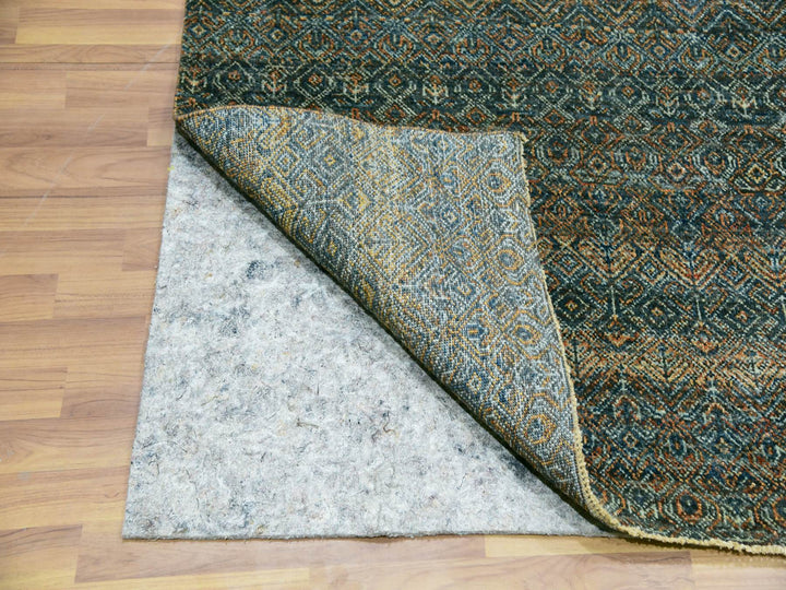 8'1" x 10'1" New Hand Knotted Brown Wool Rectangle Oriental Rug - MOA10276005