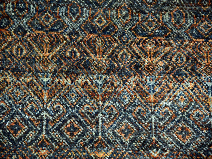 8'1" x 10'1" New Hand Knotted Brown Wool Rectangle Oriental Rug - MOA10276005