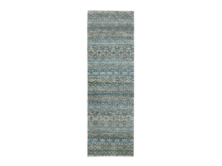2'6" x 8'0" New Hand Knotted Blue Wool Runner Oriental Rug - MOA10276008