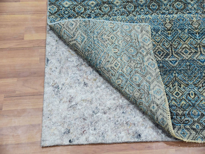 2'6" x 8'0" New Hand Knotted Blue Wool Runner Oriental Rug - MOA10276008