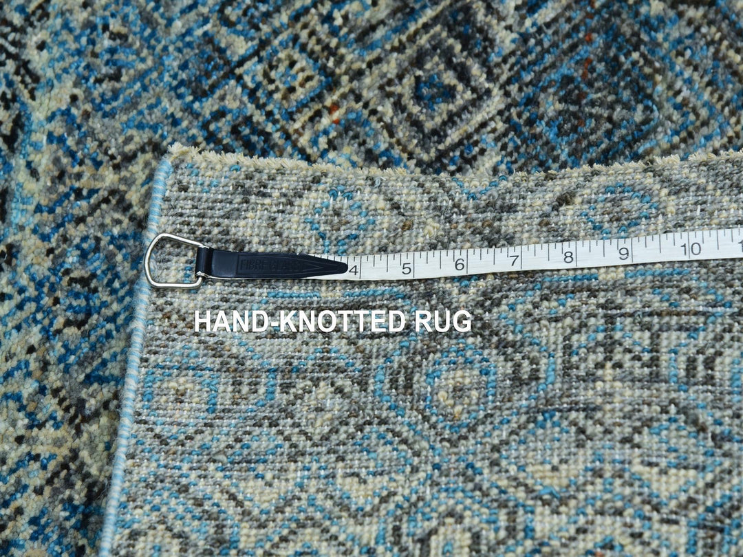 2'6" x 8'0" New Hand Knotted Blue Wool Runner Oriental Rug - MOA10276008
