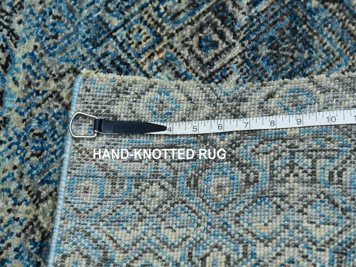 2'6" x 8'0" New Hand Knotted Blue Wool Runner Oriental Rug - MOA10276008